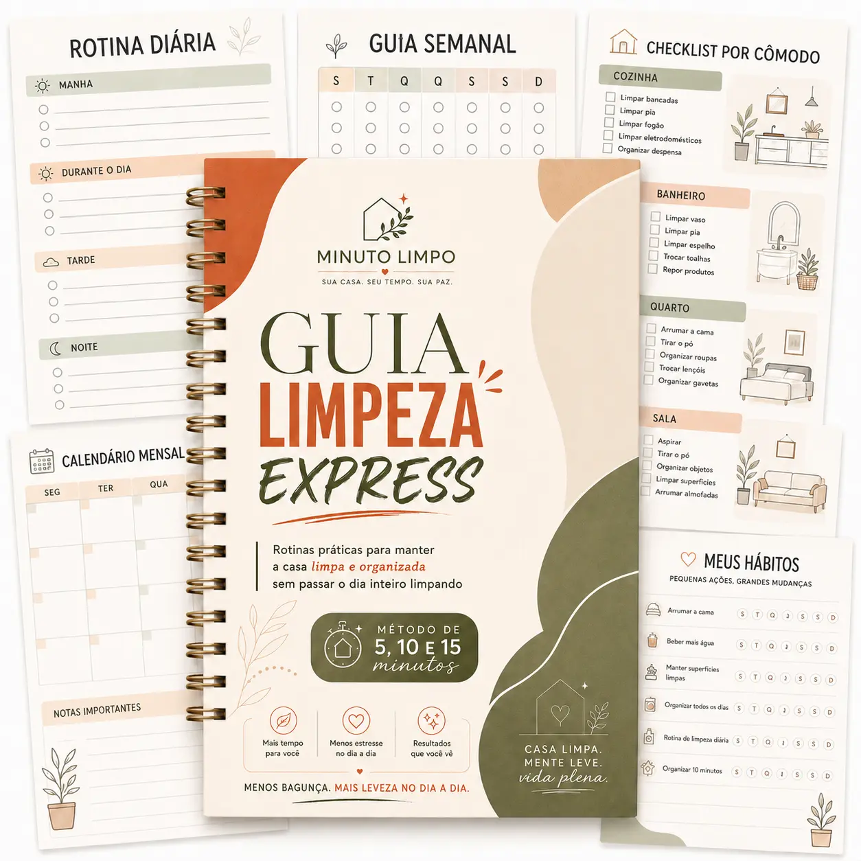 Limpeza Express - guia de rotina organizada